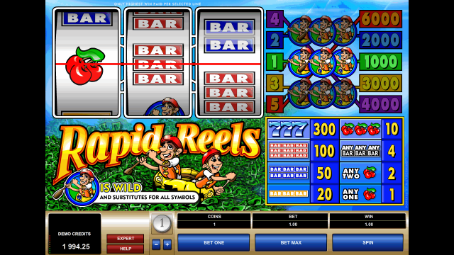 Игровой интерфейс Rapid Reels 3