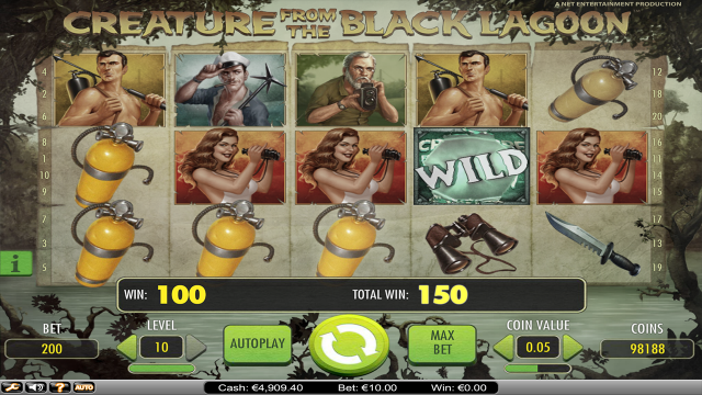 Игровой интерфейс Creature From The Black Lagoon 2