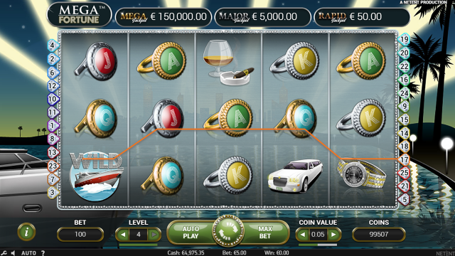 Игровой интерфейс Mega Fortune 9