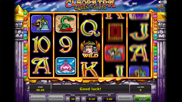 Характеристики слота Cleopatra Queen Of Slots 6