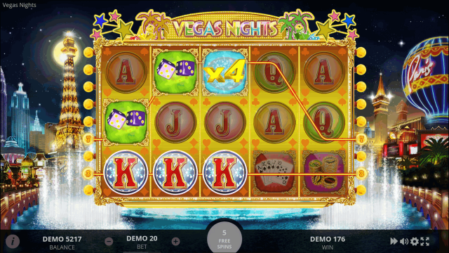 Игровой интерфейс Vegas Nights 5