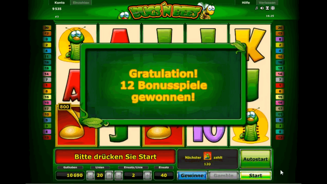 Характеристики слота Bugs And Bees 4