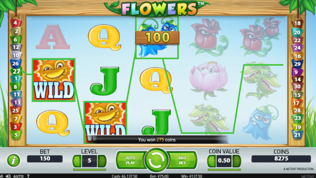 Характеристики слота Flowers 10